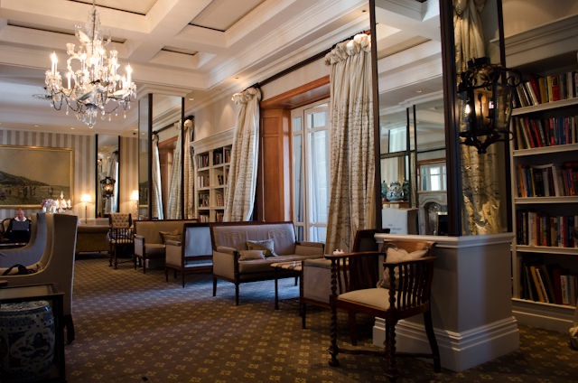 The warm and inviting Library at the Cape Grace Hotel. Photo © 2013 Aaron Saunders