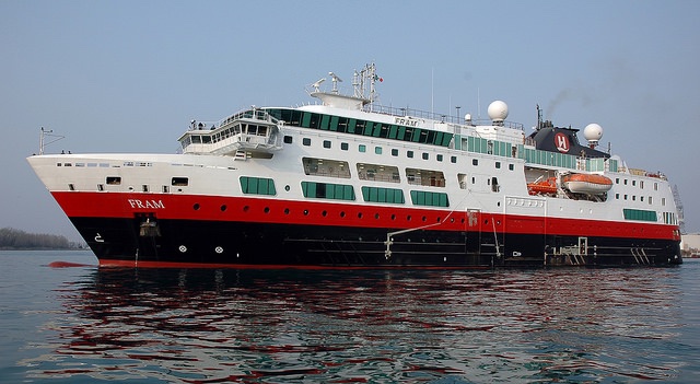 Hurtigruten's FRAM was launched in 2007, and was designed specifically for Antarctic cruising. Photo courtesy of Hurtigruten.