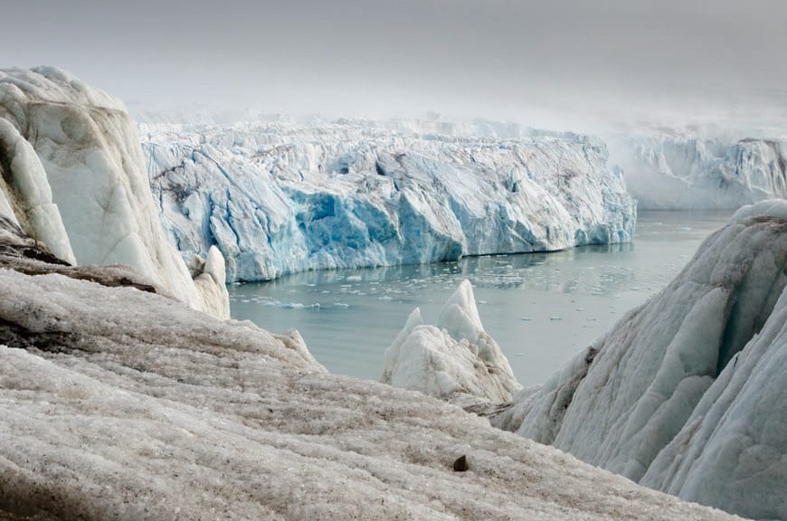 Our final destination: the 14th July Glacier. Photo © 2015 Aaron Saunders
