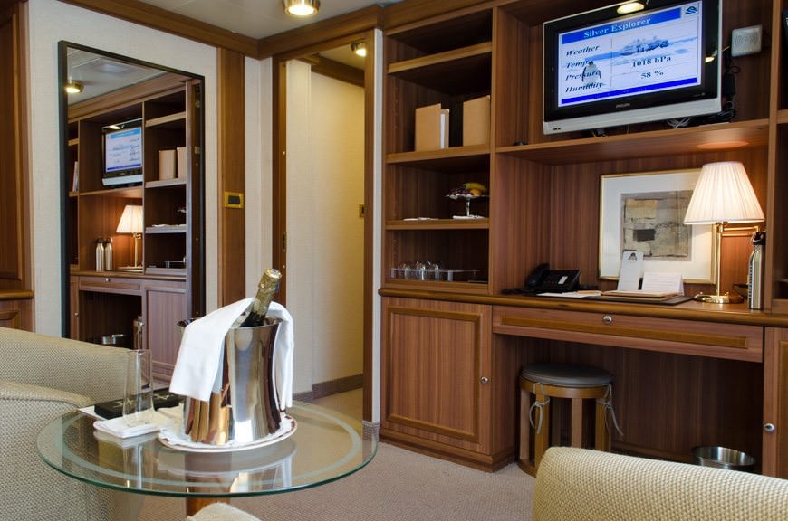 My home for the next 10 days: one of Silver Explorer's two Owner's Suites on Deck 7. Photo © 2015 Aaron Saunders