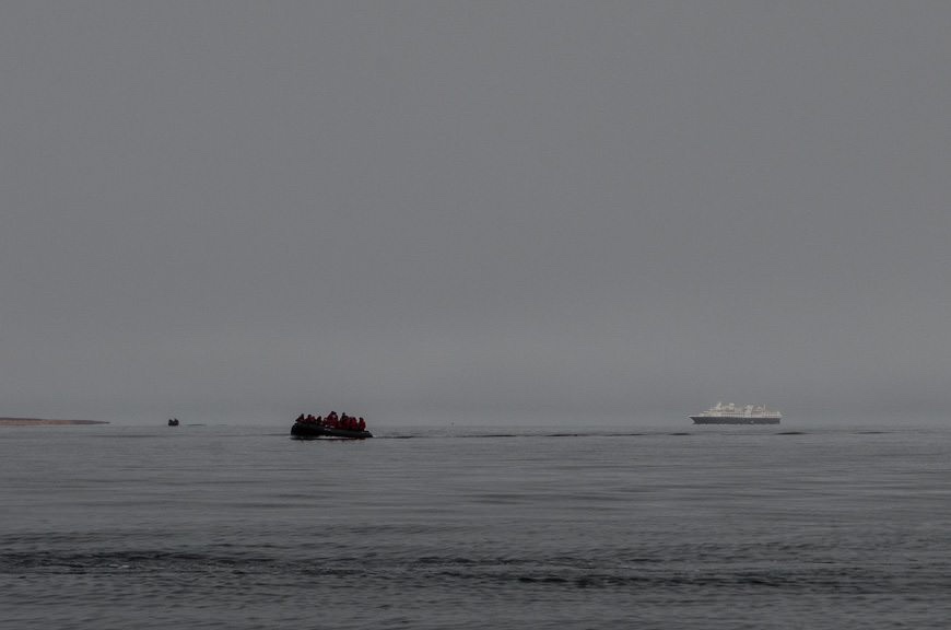 Looking back towards the Silver Explorer at anchor. Photo © 2015 Aaron Saunders